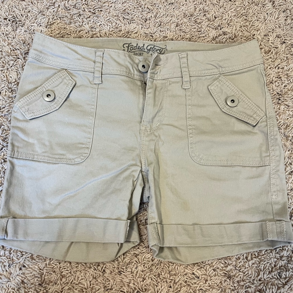 Faded Glory Size 4 Khaki Vintage faded look.